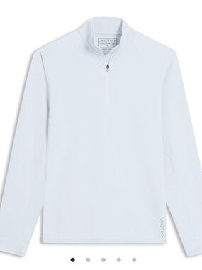 ANETIK® Flight Tech Long Sleeve Women's White Heathered Quarter Zip Small $75
